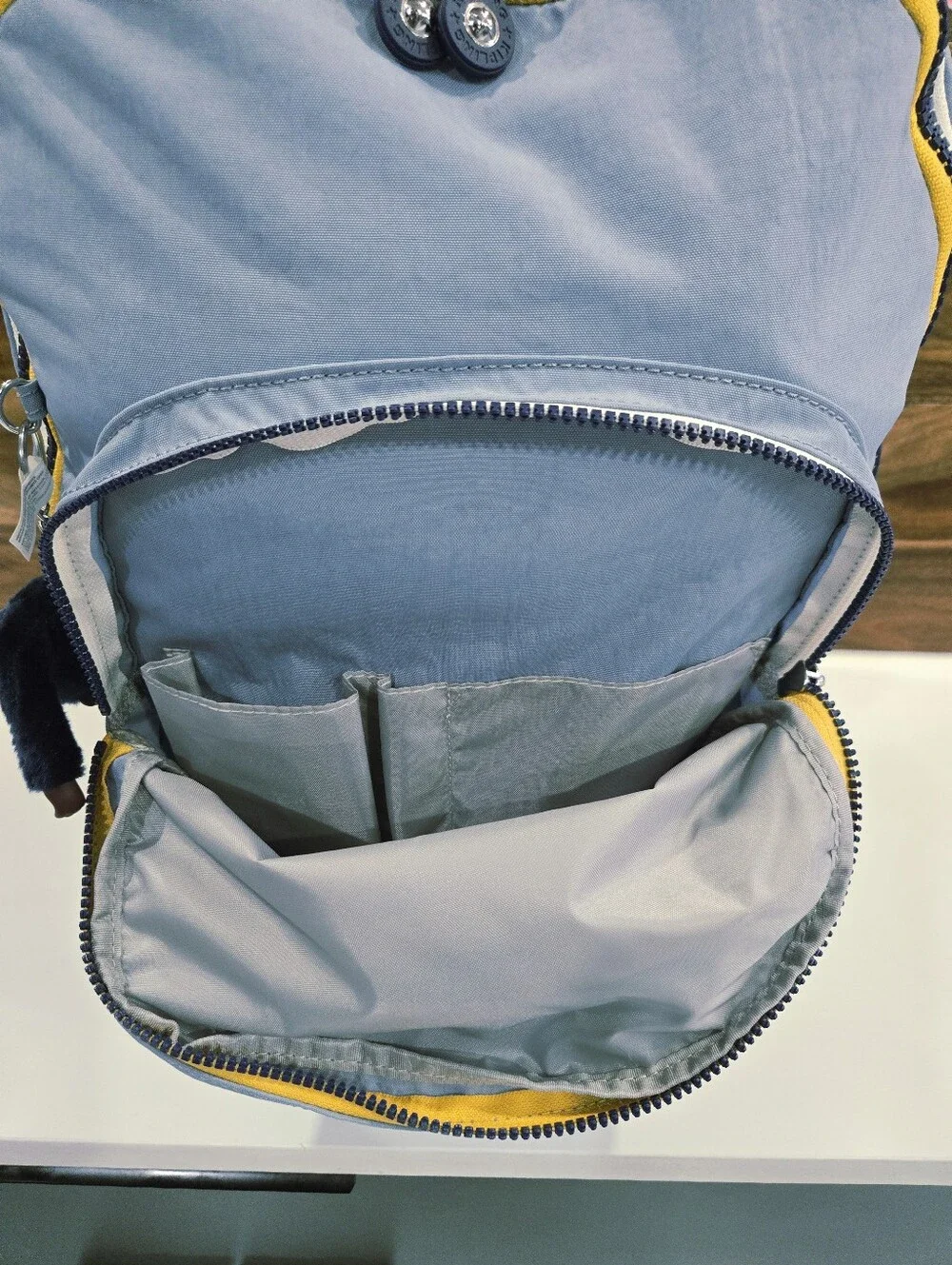 Kipling Light Blue Backpack School Travel Laptop Seoul NEW